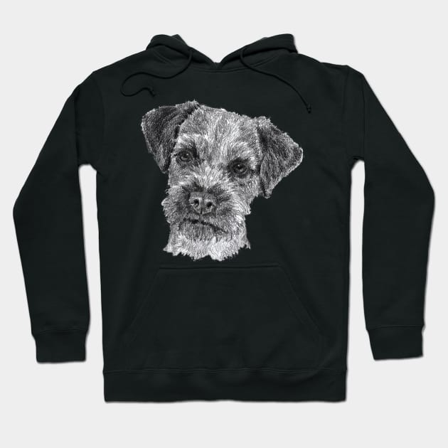 Border Terrier dog Hoodie by dizzycat-biz